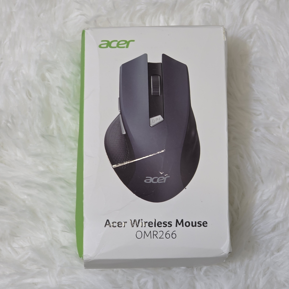 Acer OMR266 Wireless Mouse - White and Green